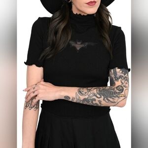 Bat Cutout Crop Top